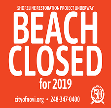 Beach Closed Sign 2019