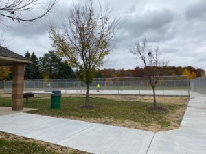 Fencing around pickle ball court