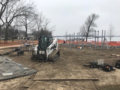 Pavilion Shore Park under construction