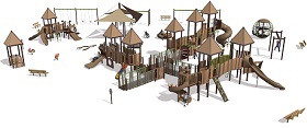 Artist drawing of play structure