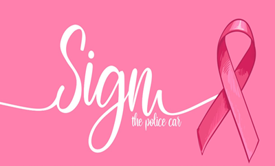 Sign the pink car